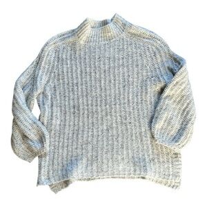 Pilcro Anthropologie Balloon Sleeve Mock Neck Sweater Small